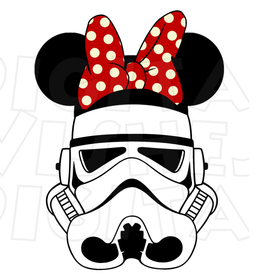 900x958 Storm Trooper With Minnie Mouse Ears Instant Download Digital Clip