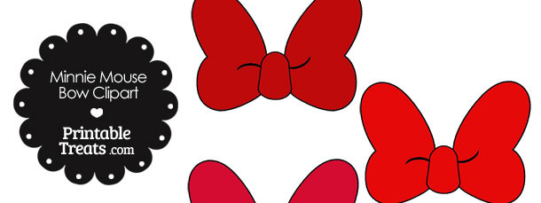 610x229 Minnie Mouse Bow Clipart In Shades Of Red Printable