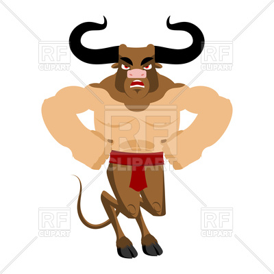 400x400 Minotaur Bull Monster Royalty Free Vector Clip Art Image