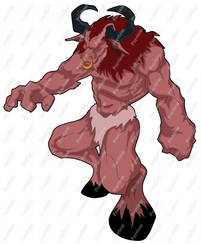 660x800 Minotaur Character Clip Art
