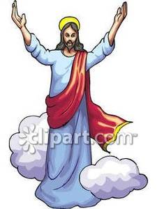 225x300 Jesus In Clouds Clipart