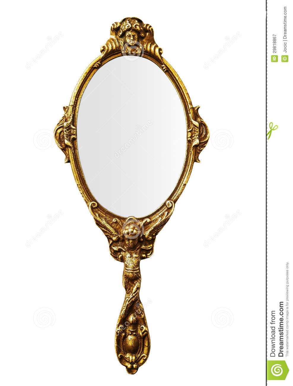 988x1300 Hand Held Mirror Clipart