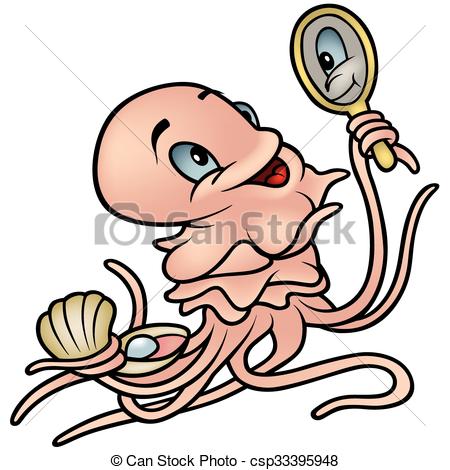 450x470 Jellyfish With Hand Mirror