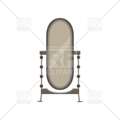 400x400 Vintage Floor Mirror Icon Royalty Free Vector Clip Art Image