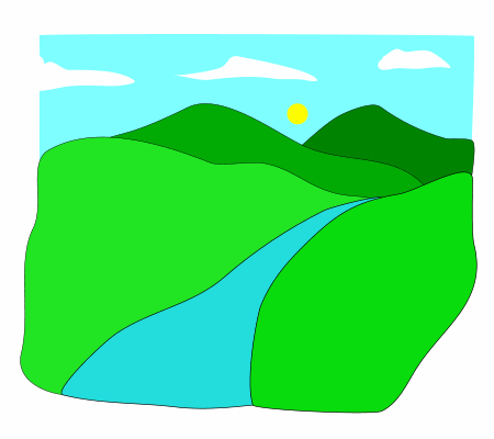 450x400 River Showing Post Clipart