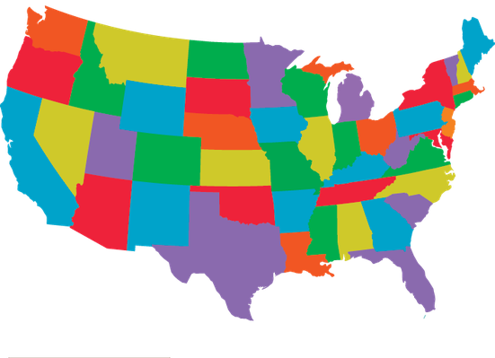 551x399 Usa Clipart Individual State