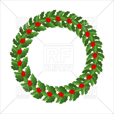 400x400 Mistletoe Wreath, Traditional Christmas Decoration Royalty Free