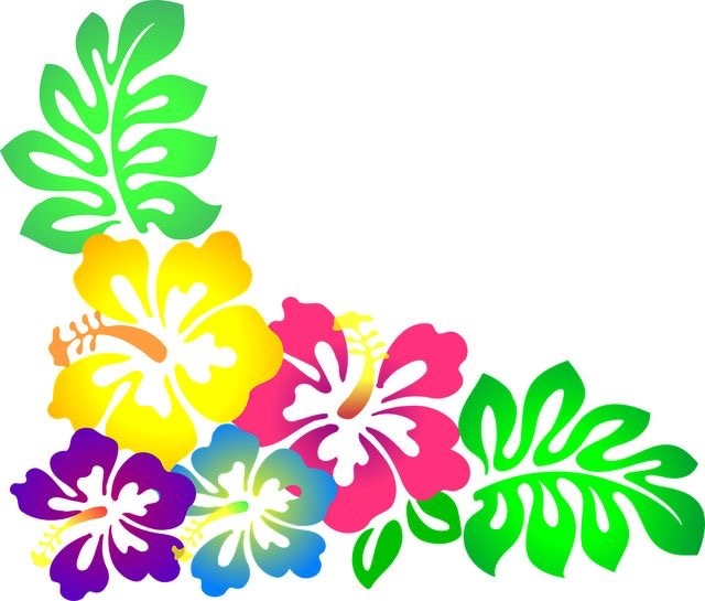 640x545 Luau Flowers Clip Art