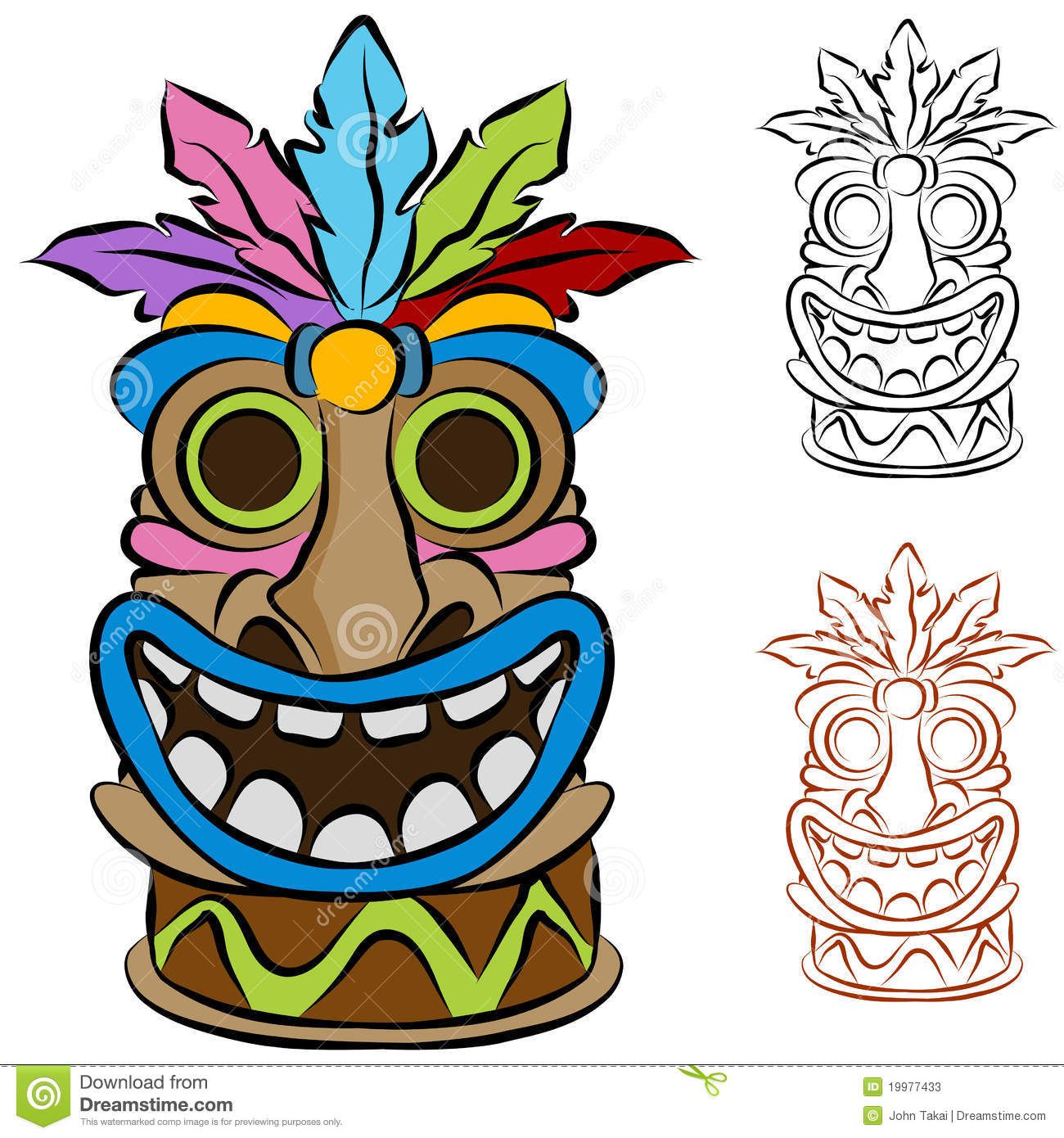 1300x1390 Hawaiian Tiki Clip Art Borders Clipart Panda