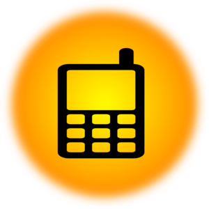 300x300 Orange Mobile Icon Clip Art