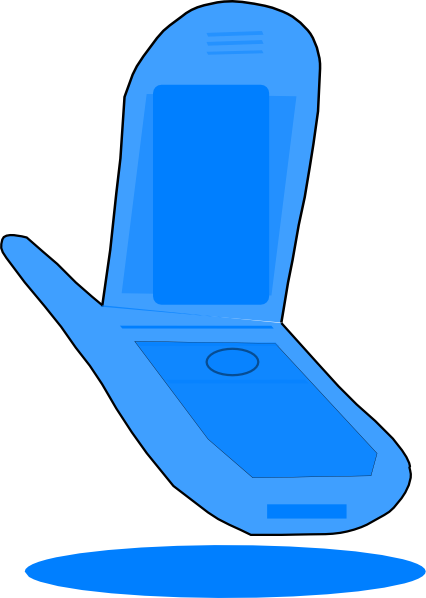 426x598 Blue Cell Phone Clip Art