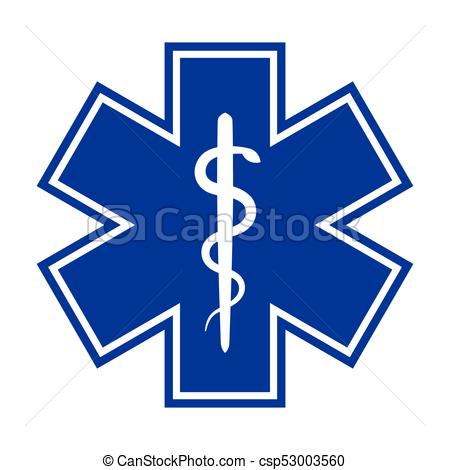 450x470 The Star Of Life (With The Staff Of Asclepius). Modern Clip Art