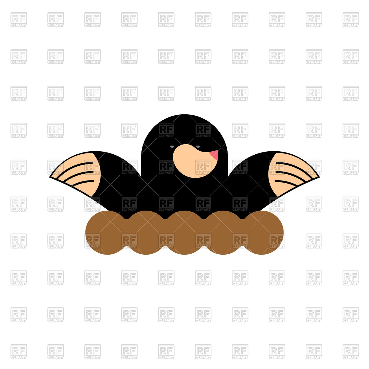1200x1200 Mole Isolated On White Background Royalty Free Vector Clip Art