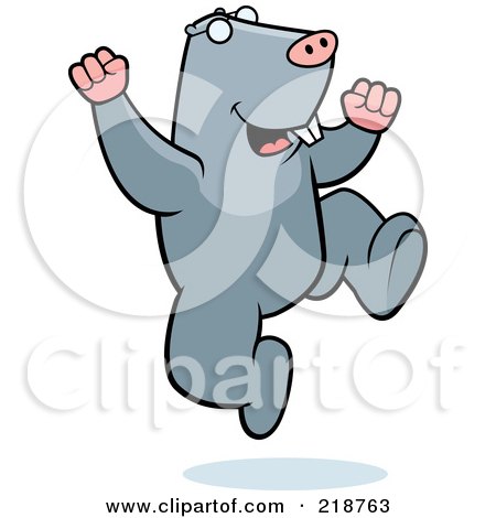 450x470 Royalty Free (Rf) Clipart Illustration Of A Mole Running By Cory