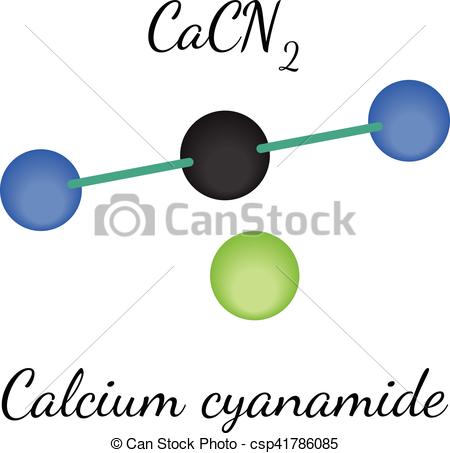 450x453 Calcium Cyanamide Cacn2 Molecule Isolated On White Vector