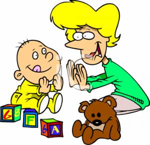 300x289 Clipart Picture Of A Mom Playing Pattycake With Her Baby