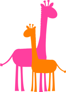 213x297 Mother And Baby Giraffe Sillouette Clip Art