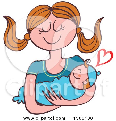 450x470 Royalty Free (Rf) Mother Holding Baby Clipart, Illustrations