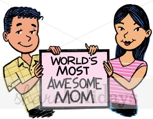 300x234 Teens Awesome Mom Clipart Mother's Day Clipart