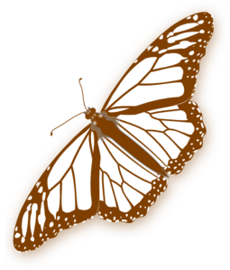 255x299 Monarch Butterfly Brown Clip Art