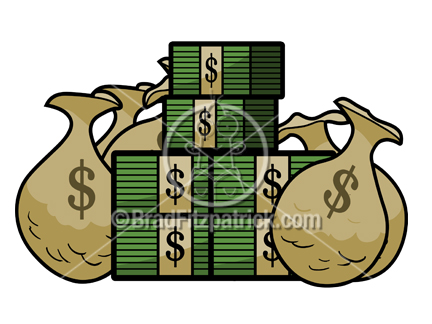 432x324 Cartoon Money Clipart