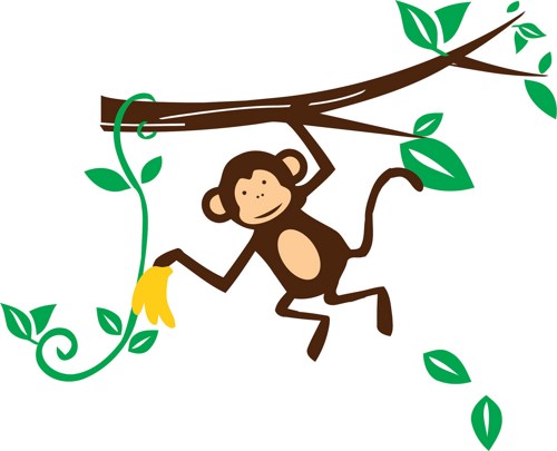 500x405 Image Of Baby Monkey Clipart