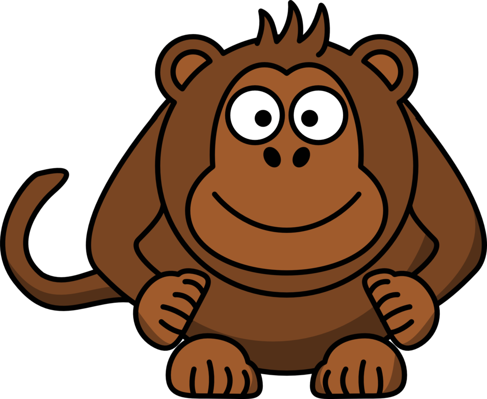 958x785 Public Domain Clip Art Image Illustration Of A Cartoon Monkey