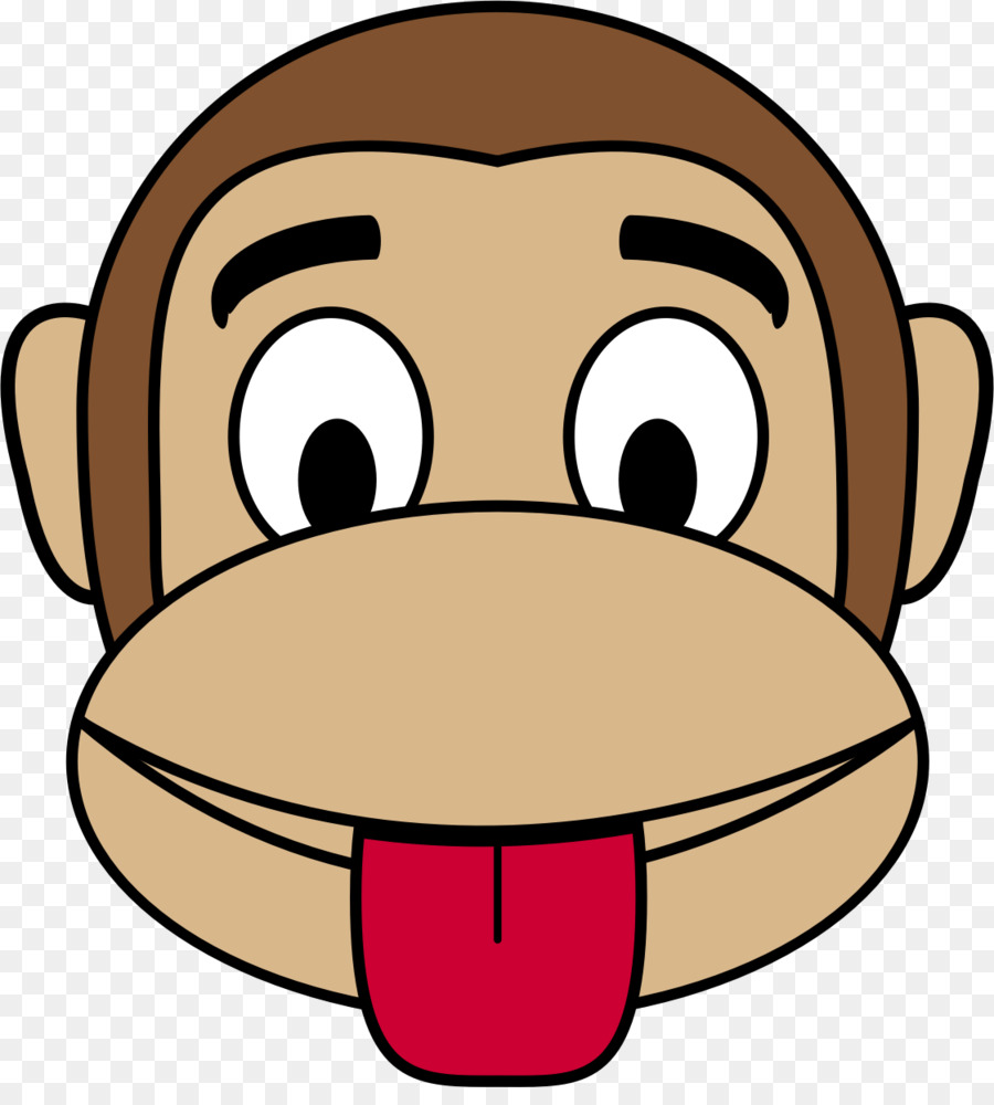 900x1000 Monkey Face Cartoon Clip Art