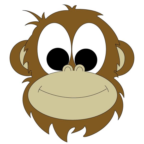 600x600 Monkey Face Drawing Monkey Face Drawing Clipart Best Animals