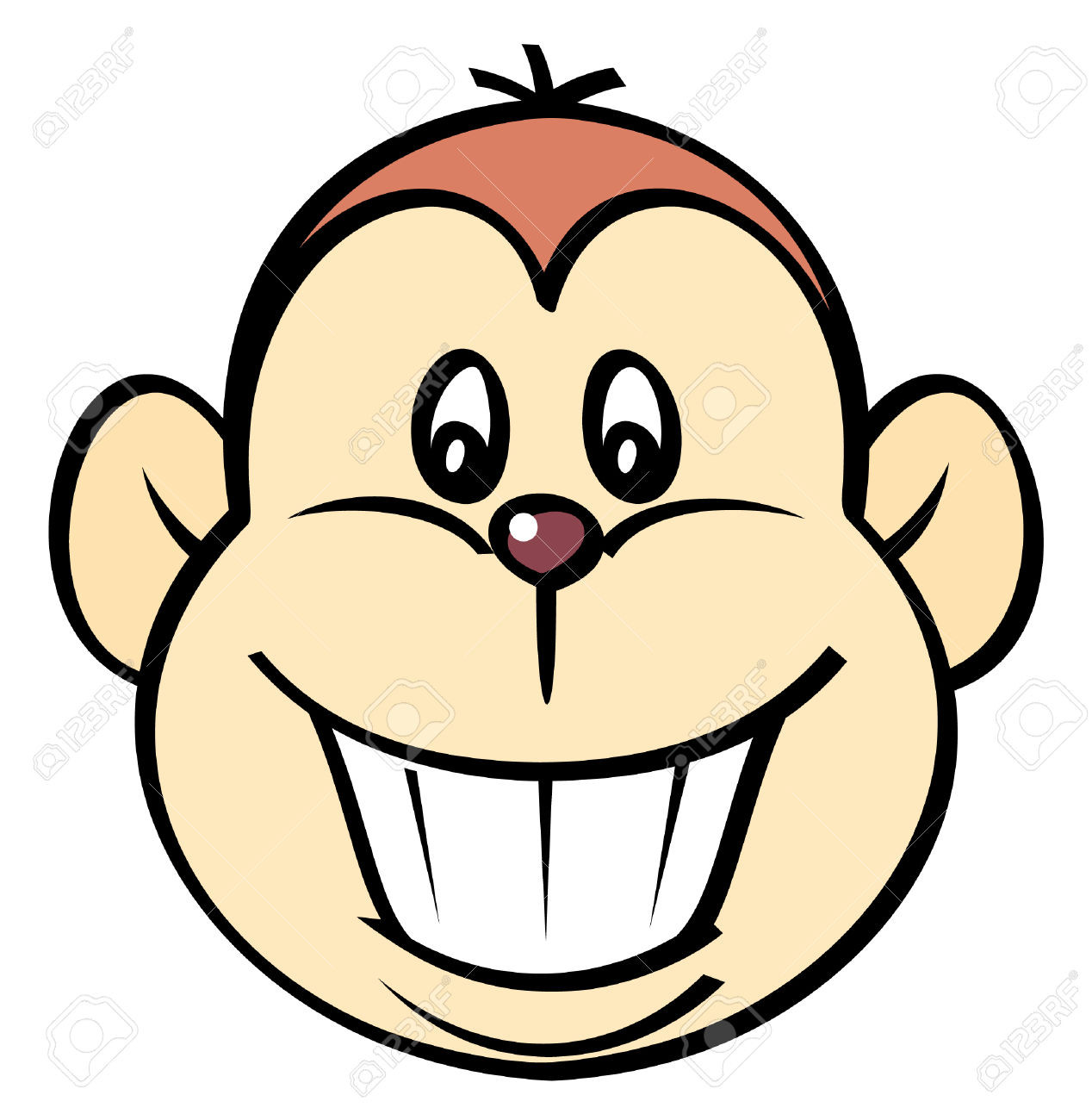 1268x1300 Clipartist Net Clip Art Monkey Face 2012 June Beautiful Clipart