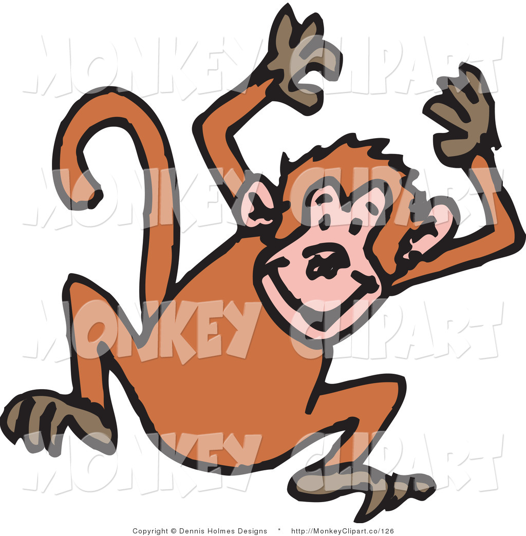 1024x1044 Jumping Monkey Clipart