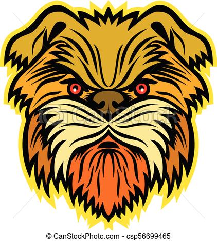 422x470 Affenpinscher Monkey Dog Mascot. Mascot Icon Illustration