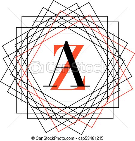 450x470 Abstract Monogram Vector Illustration Vector Clip Art