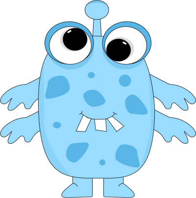 400x405 Free Cute Monster Clip Art Blue Monster Clip Art Image