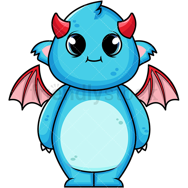 800x800 Cute Monster Cartoon Vector Clipart