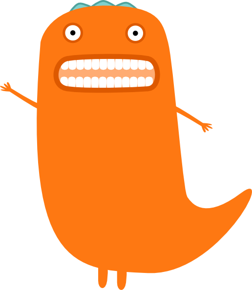516x595 Orange Monster Cliparts