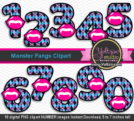 570x513 Monster High Clipart Numbers, Monsters Clipart Pink Blue Age, My