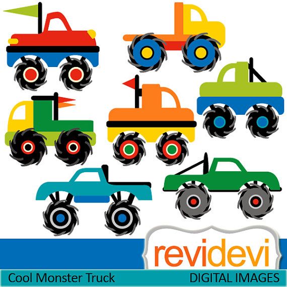 570x570 Monster Trucks Clip Art Digital Cool Monster Truck Cliparts