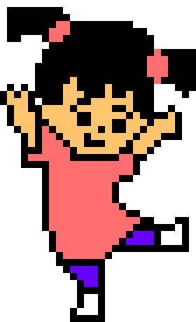 280x460 Monsters Inc (Boo) Pixel Art Maker