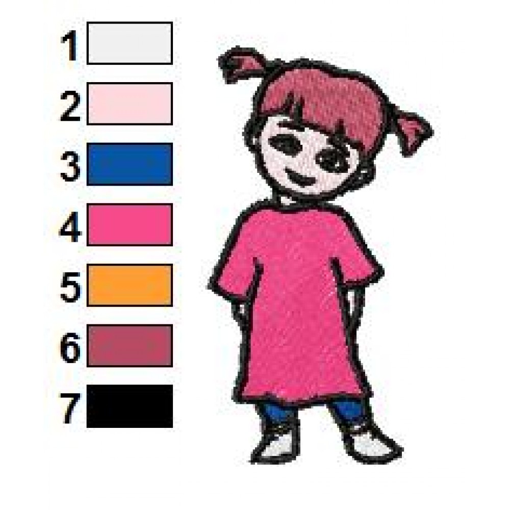 1000x1000 Monsters Inc Boo Embroidery Design