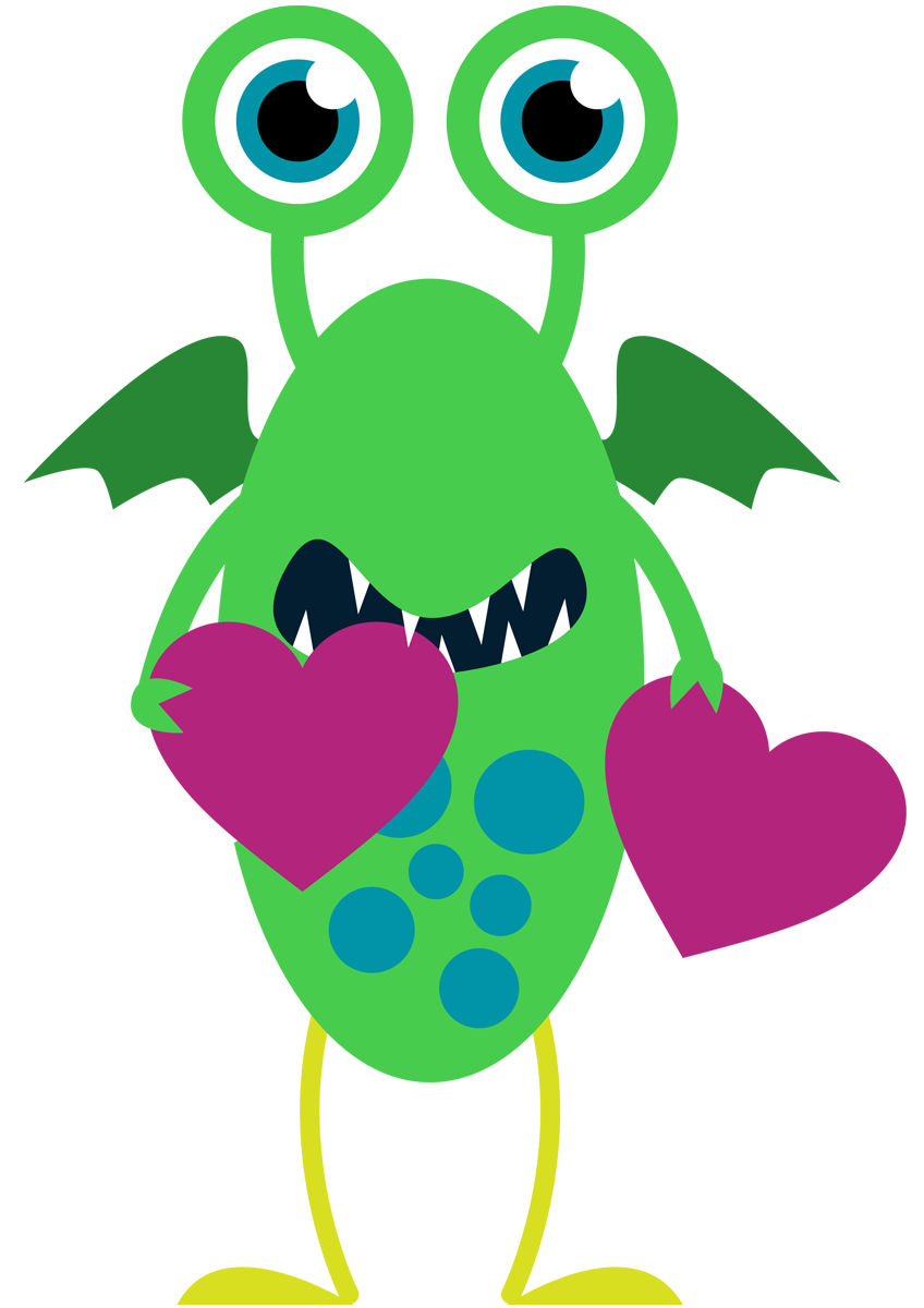 848x1200 Fluffy Clipart Happy Monster