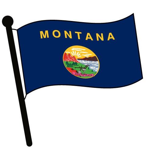 500x500 Montana Waving Flag Clip Art