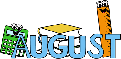 400x195 August Calendar Clip Art