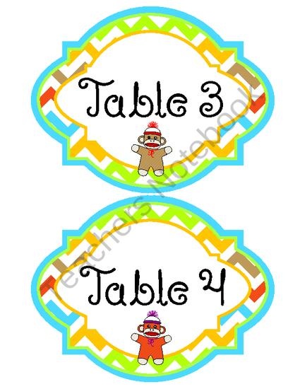 425x550 Monkey Theme Classroom Clipart