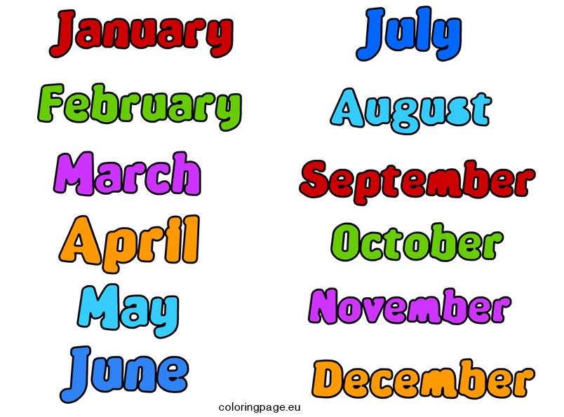 Months Of The Year Clipart at GetDrawings | Free download