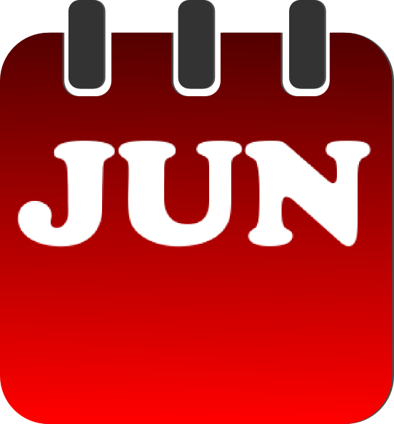552x595 June Calendar Clipart