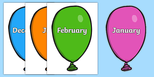 630x315 Months Of The Year On Balloons