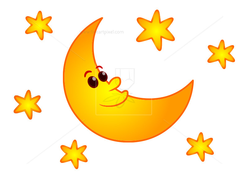 Moon And Stars Clipart at GetDrawings | Free download