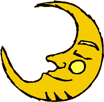 396x387 Sleeping Moon Clipart