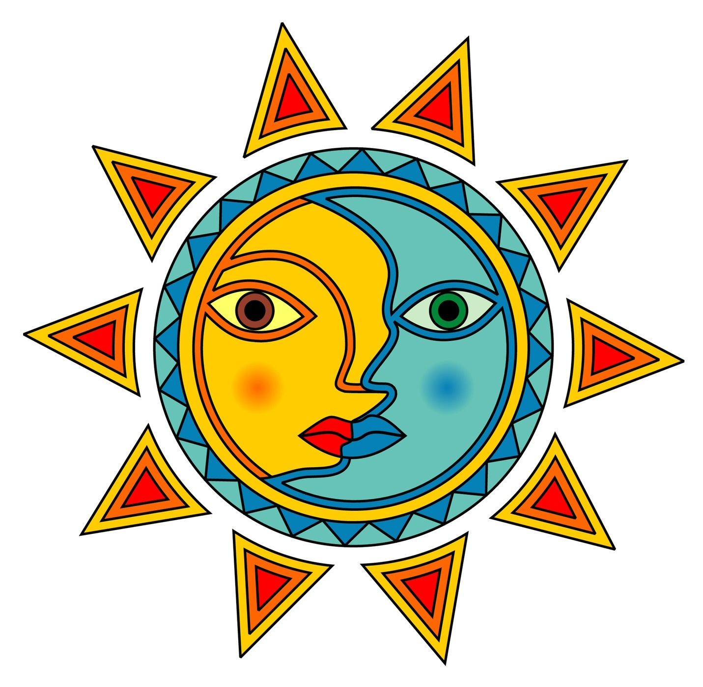 1431x1400 Sun And Moon Clip Art